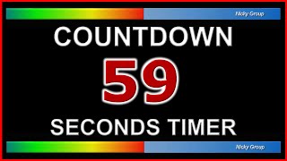 59 Seconds Timer - Countdown Full Hd 1080P - Background Relaxing Music