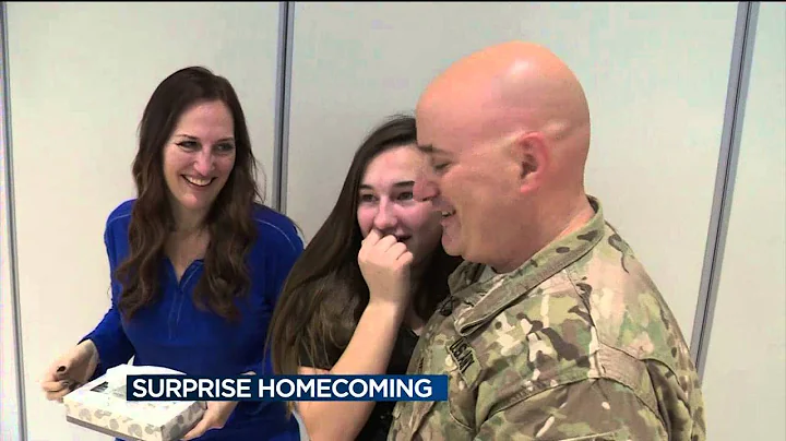 Father returning from overseas surprises 7th-grade...