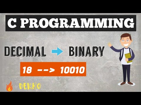 Decimal to Binary Conversion in C Programming - YouTube