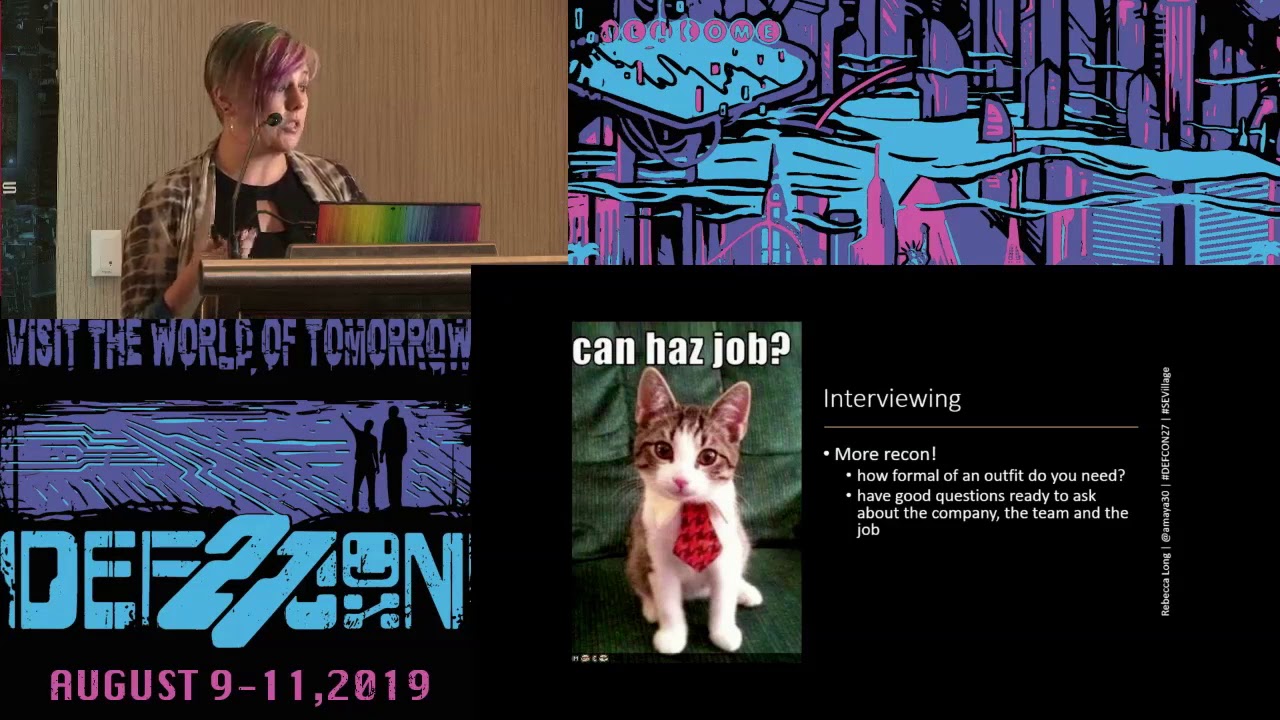 Rebecca Long - Hacking Your Career Thru Social Engineering - DEF CON 27 Social Engineering Village