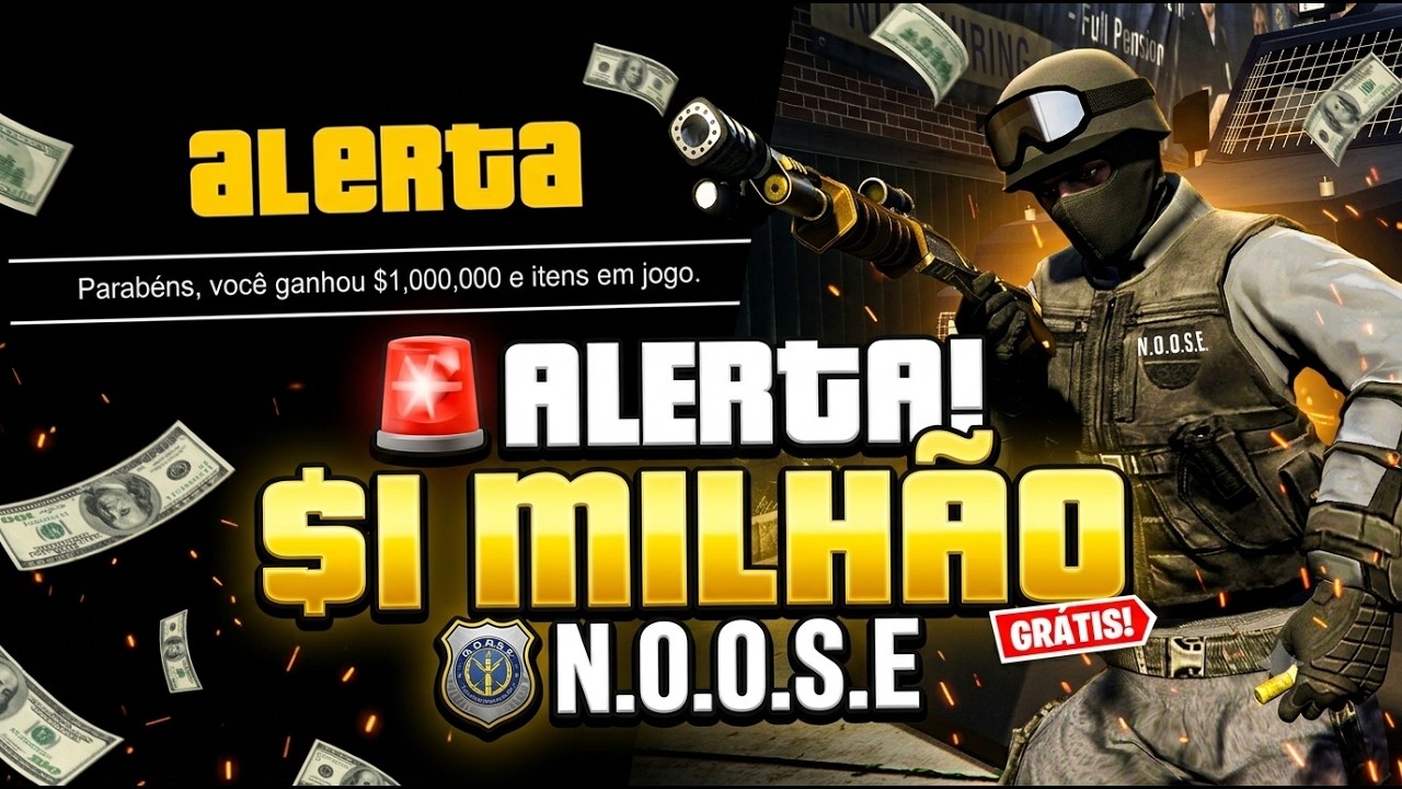 🚨 ROCKSTAR LIBEROU AGORA! GANHE $1.000.000 + TRAJE RARO N.O.O.S.E NO GTA ONLINE!