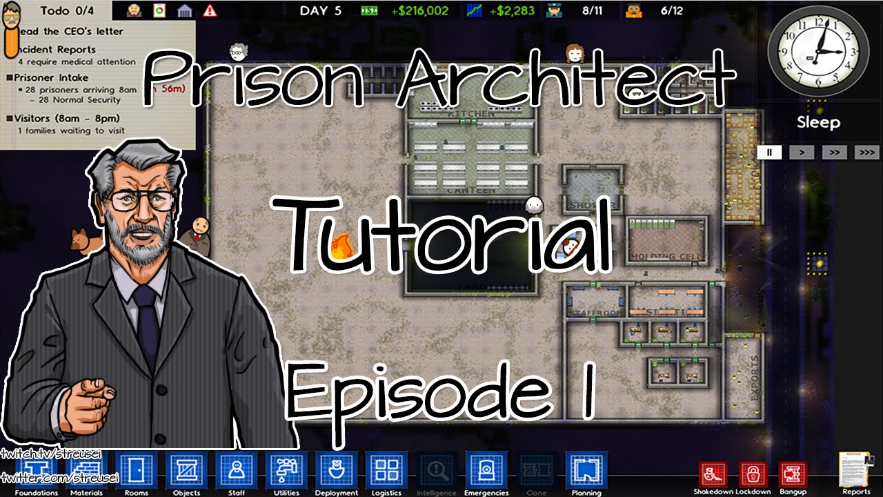 Prison Architect Alpha 28 Tutorial - Episode 1 - YouTube