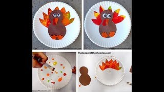 Spinning paper plate turkey craft