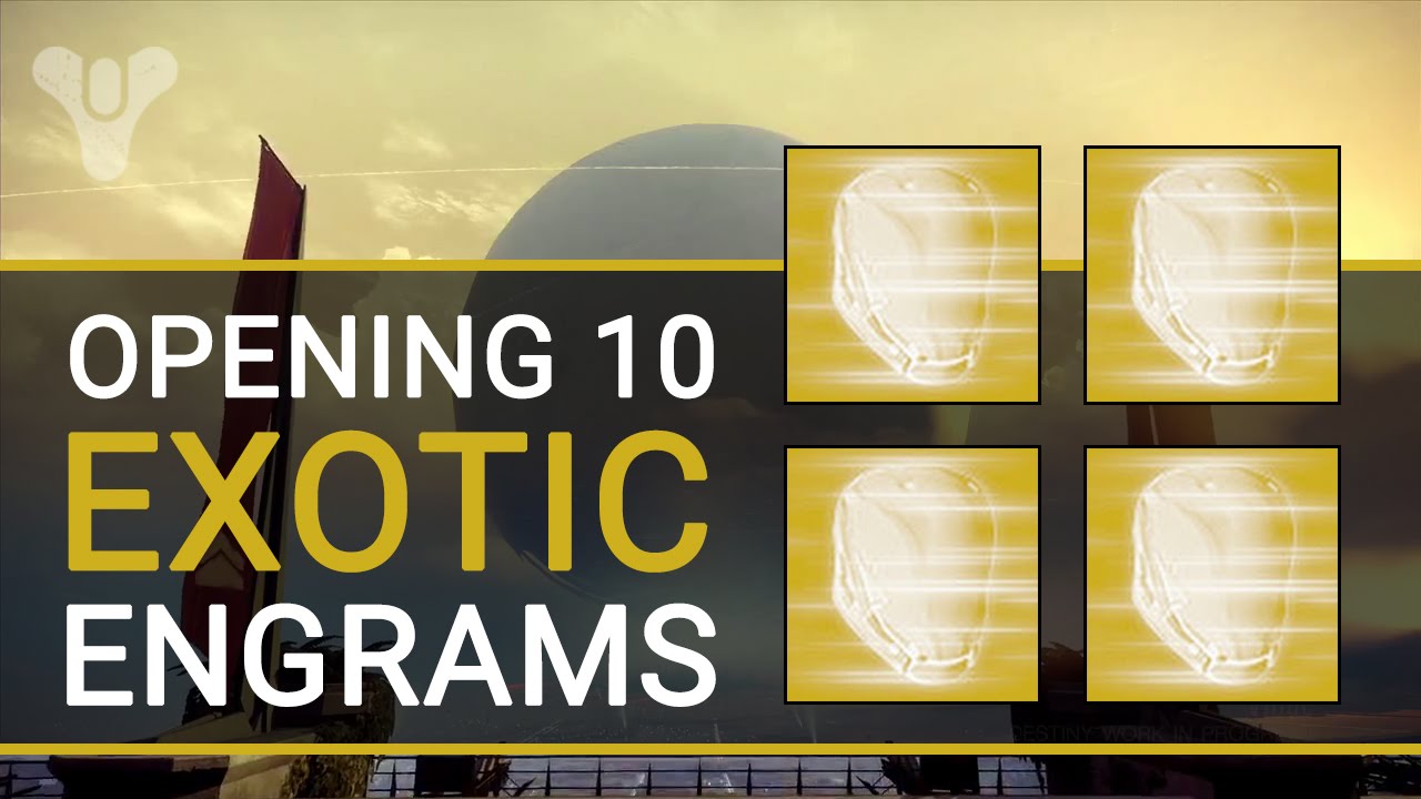 Destiny: Opening 10 Exotic Helmet Engrams - YouTube