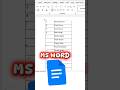 How to Add Auto Serial Numbers in MS Word | No Manual Typing Needed.#googlesheets #excel #office