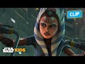 Ahsoka's Near Crash! 🏍️💨 | Star Wars: The Clone Wars | @StarWarsKids