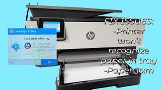 Load Paper in Tray Message or Jam Error HP Officejet 8025 Printer 8025e 8035 8035e