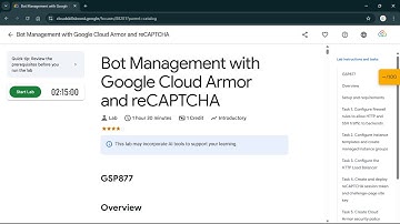 Bot Management with Google Cloud Armor and reCAPTCHA | #qwiklabs | #GSP877 #CLI