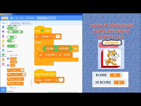 HOW TO MAKE HIGH SCORE SYSTEM IN SCRATCH 3.0 - YouTube