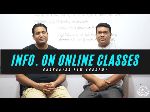 Information on our Online Classes | Chanakyaa Law Academy