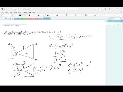 Brittish Flag Theorem Problem