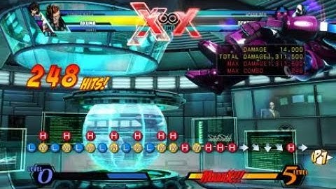 UMVC3: Akuma - Max Damage Solo Raging Demon Combo (Sentinel-Specific) v. 2