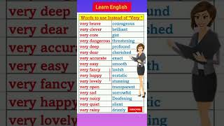 Words to use Instead of Very | Learn English ✨️?? shorts ytshorts learn @learnwithishani