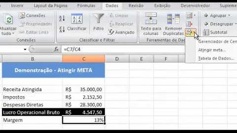 Excel - Atingir Meta