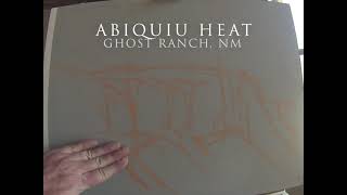 Pastel painting of cliffs at Ghost Ranch in New Mexico