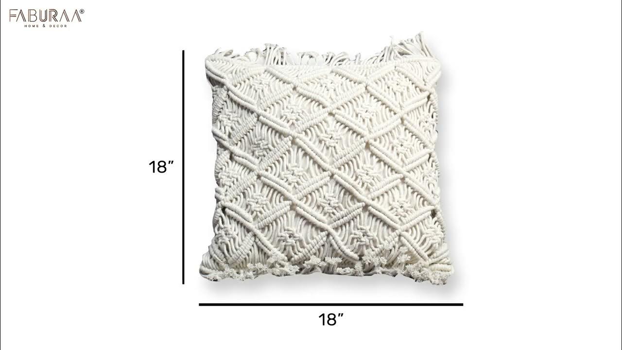 Macrame Cushion Cover / Faburaa YouTube