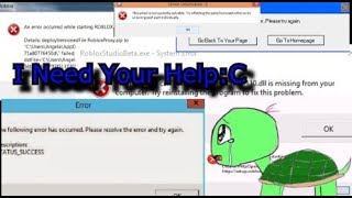 I Need Your Help C Roblox Error Youtube - roblox error code 906