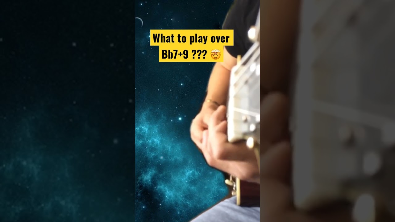 What to play over Bb7+9? #guitar #jamming #Jazz #bits #guitarsolo #lesson #funk #bb7#dangelico#short