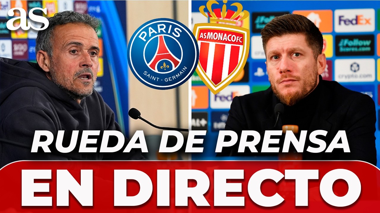 LUIS ENRIQUE y SEBASTIEN POCOGNOLI, RUEDA DE PRENSA TRAS EL PSG - AS MÓNACO | CHAMPIONS
