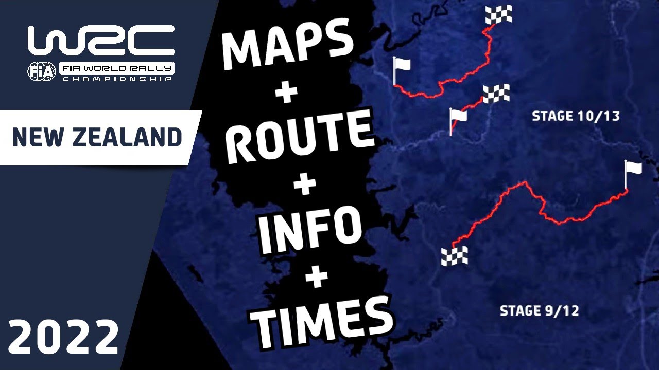 WRC Repco Rally New Zealand 2022 | Maps : Route : Stage Info : Times