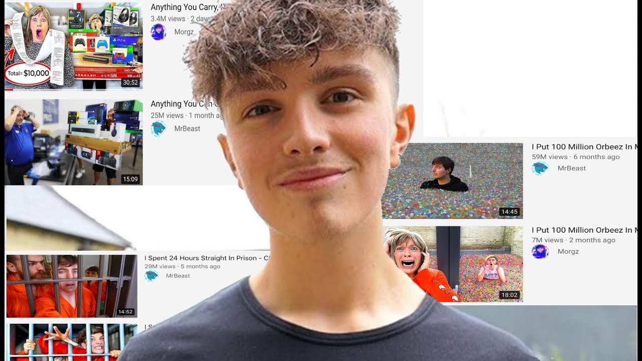 stealing content from Mr beast for views YouTube