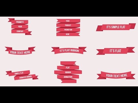 Flat Ribbon Animation Pack After Effects Template Youtube