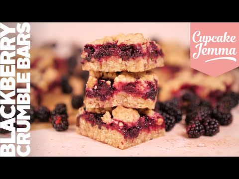 Easy, Mindful amp Delicious Baked Blackberry Crumble Bars  Cupcake Jemma Channel