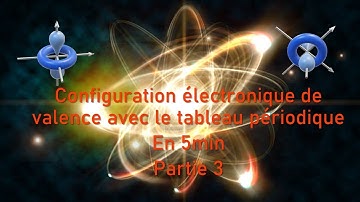 SECONDE - Déterminer la configuration électronique de VALENCE à partir du TABLEAU PERIODIQUE - 3/7