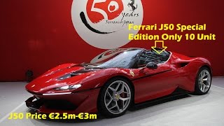 Wow!!! ferrari j50 special edition price €2.5m-€3m only 10 j50s
will be built. release new limited car in japan to celebrate their
50th a...