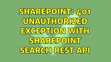 Sharepoint: 401 Unauthorized Exception with SharePoint search rest API (2 Solutions!!)