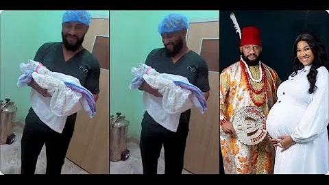 Yul Edochie's adorable moment of him cradling his daughter