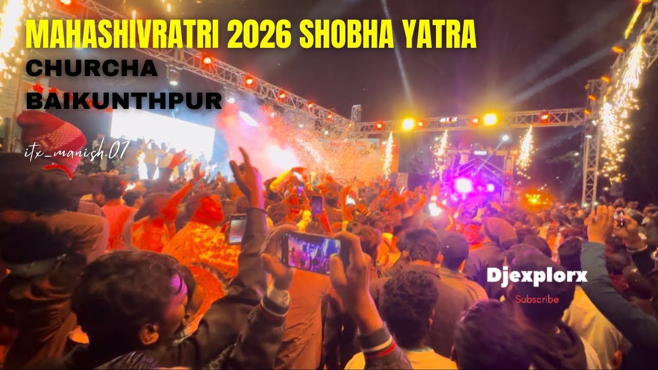 Mahashivratri shobha yatra 2026 !  Churcha Baikunthpur (C.G) ! Full croud! @dj.explorx 