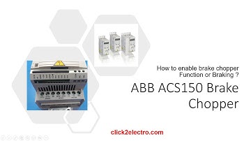 ABB ACS150 Brake Chopper Function Programming in Hindi