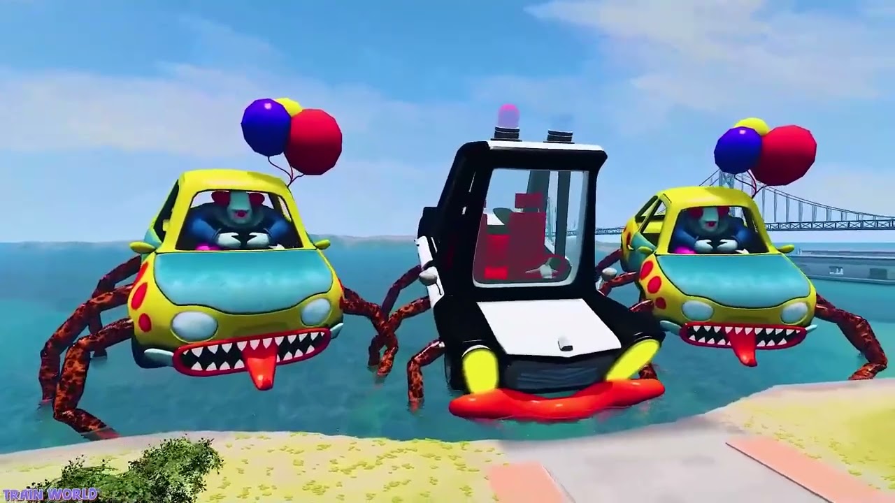 Epic Escape From The Lightning McQueen Octopus Eater & Mack Spider Eater | McQueen VS McQueen Beamng