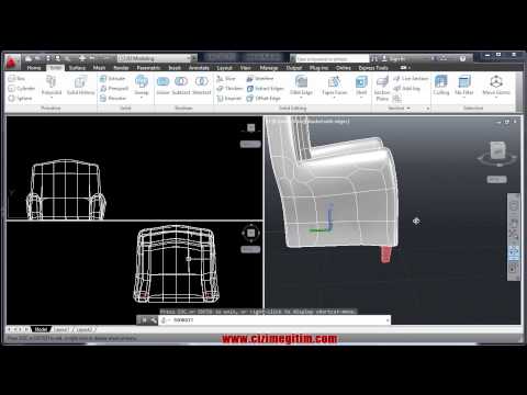 autocad koltuk ve mobilya modelleme