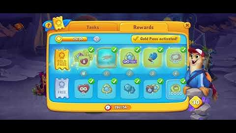 Fishdom Gold Pass Win Strikes Level 328 - 334, Using in 15 minutes of FREE Bomb & FREE Lightning
