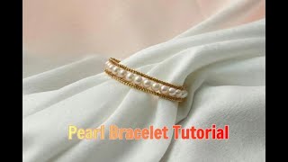 How to make a customized pearl bracelet |bracelet tutorial