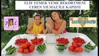 YEMEK YEME REKORTMENİ CEREN YILMAZ İLE DOMATES YEME CHALLENGE. LUNAPARK HESAP ÖDEMESİNE