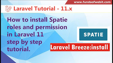 How to install Spatie roles and permission in Laravel 11 | Spatie Laravel 11 Tutorial