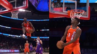 The last 2 minutes of NBA Rising Stars Challenge - Zion, Ja, Clarke CRAZY DUNK attempts
