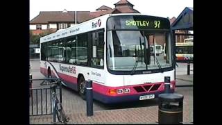 Eastern Counties Scania buses Ipswich & Felixstowe in 2000