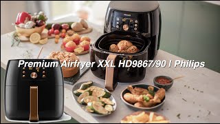 basketball træ sædvanligt Premium Airfryer XXL HD9867/90 Philips and accessories preview. - YouTube