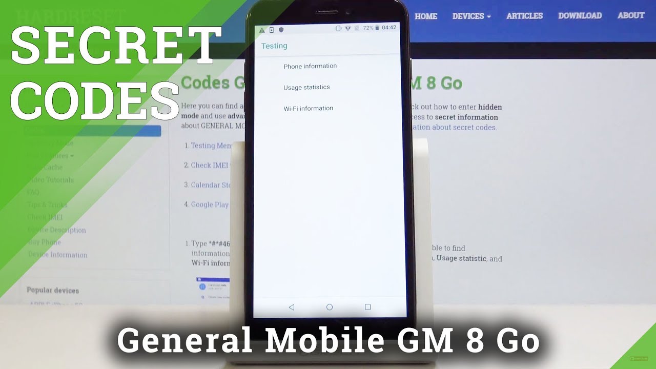 Which Secret Codes are Available on GENERAL MOBILE GM 8 Go - Testing ...