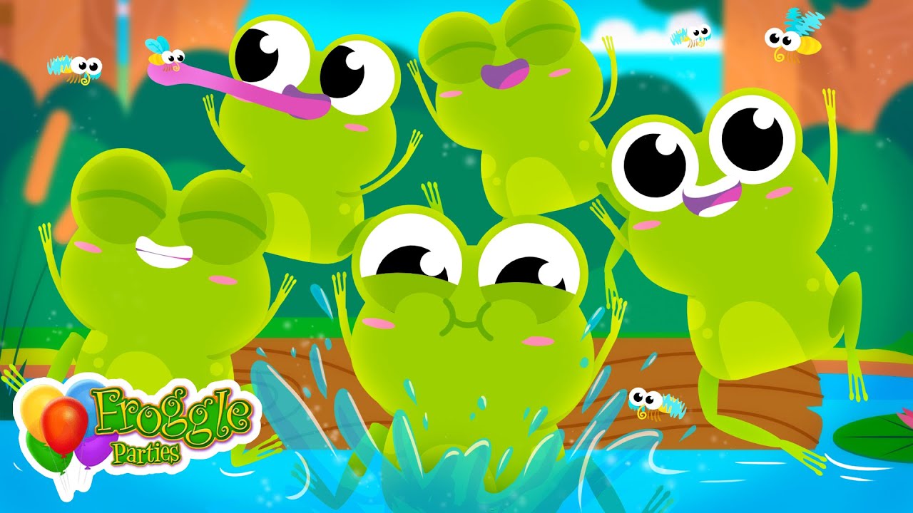 Five Little Speckled Frogs - Kids nursery Rhyme | Children's song | Animal Song | Kids Counting Song