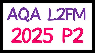 AQA Level 2 Further Maths - Practice Paper 2 (2025)
