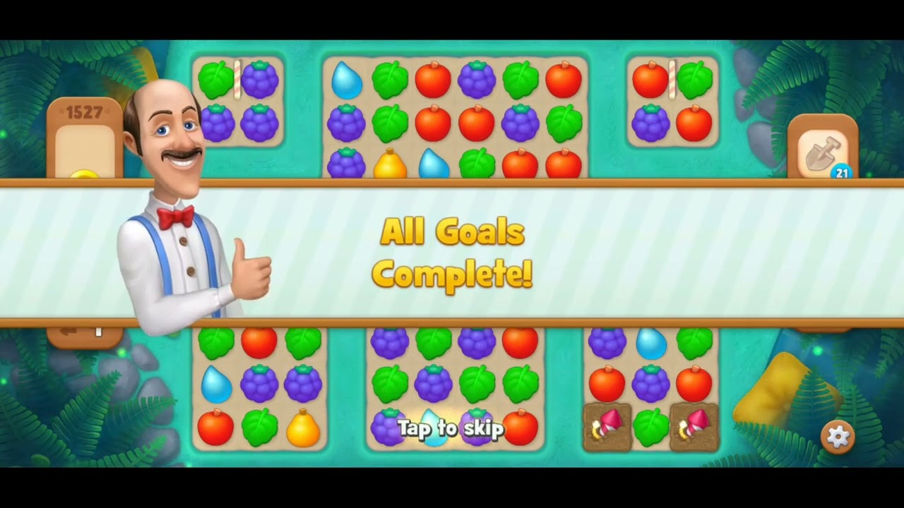 GardenScapes level 1521, 1522, 1524, 1525, 1526, 1527, 1528, 1529, 1530. No boosters