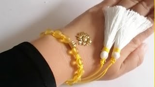 👉TUTORIAL Cómo hacer una pulsera de hilo chino ajustable con dije de Girasol #pulseras ##girasol