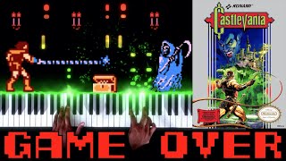 Castlevania (NES) - Game Over - Piano|Synthesia