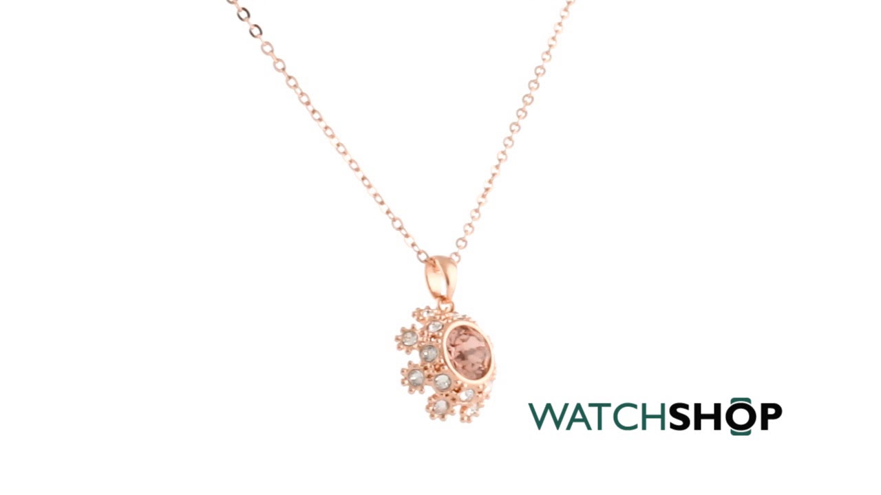 Ladies Ted Baker Rose Gold Plated Sirou Crystal Daisy Lace Necklace