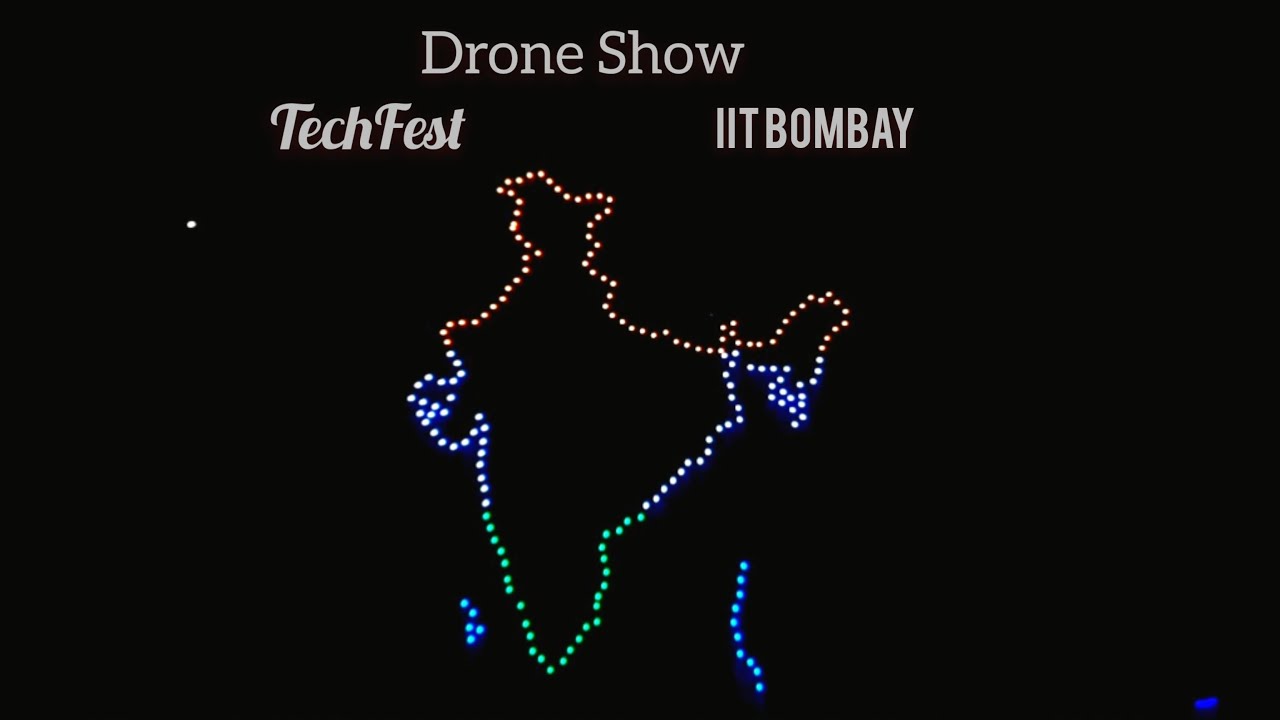Drone Show || TechFest || IIT Bombay || EDM Night #droneshow #techfest ...